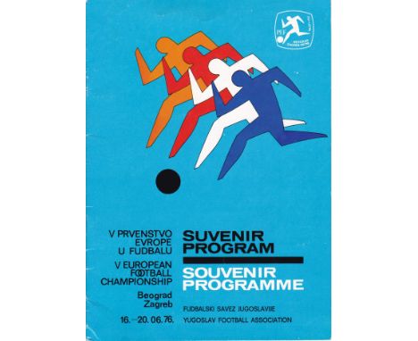 EUROPEAN 1976    European Championships tournament programme 1976 in Yugoslavia.   Generally good