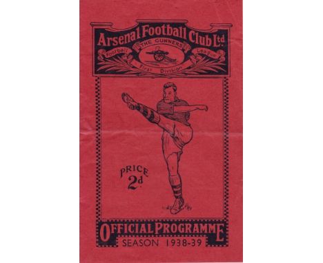 CHELSEA - SHEF WED AT ARSENAL 1939   Arsenal programme for FA Cup second replay at Highbury, Chelsea v Sheffield Wednesday, 2