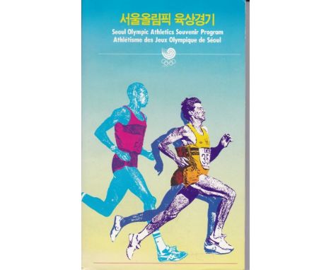 OLYMPIC GAMES 1988-SEOUL     200 page Seoul Olympics 1988 Athletics Programme. A feast of statistics for each Athletics event