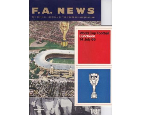 WORLD CUP 66    Collection of programmes and booklets from the 1966 World Cup. Comprises Tournament Programme (match details 