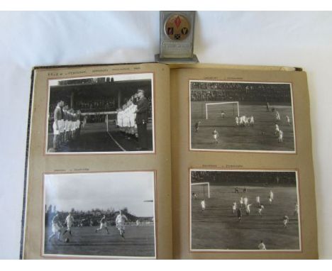 EDDIE BAILY - ALBUM   A photo Album owned by Eddie Baily with photos of his Schools football in the mid / late 1930's plus Wa