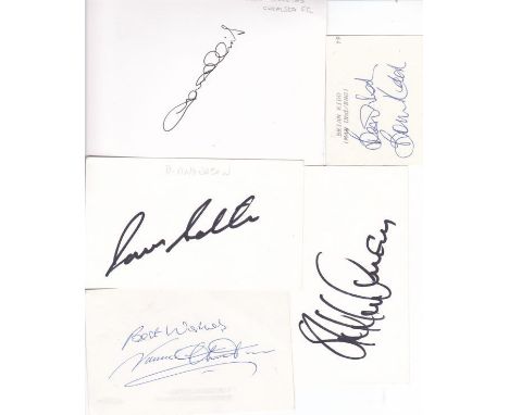 FOOTBALL AUTOGRAPHS        Approximately 28 autographs including a 10" X 8" colour photograph for Tottenham v. Derby signed b