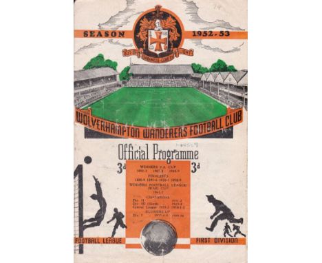 BIRMINGHAM / TOTTENHAM       Programme for the FA Cup replay Birmingham City v. Tottenham Hotspur played at Wolves FC 9/3/195