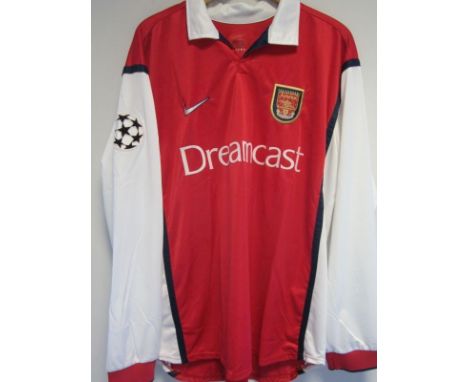 FREDDIE LJUNGBERG MATCH WORN ARSENAL SHIRT               A red long sleeve shirt worn v. Barcelona at Wembley 19/10/1999 with