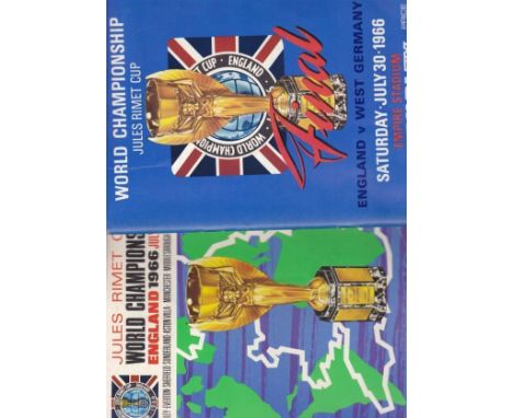 WORLD CUP 66    Two official programmes, Final, England v West Germany, and Tournament Programme. Both are clear of any writi