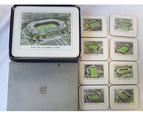WORLD CUP 66    Set of 8 placemats and eight coasters, each depicts one of the grounds used in the 1966 World Cup. Issued by 