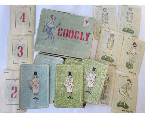 CRICKET GAME      A boxed card game, Googly with instructions. Box is worn.  Fair to generally good