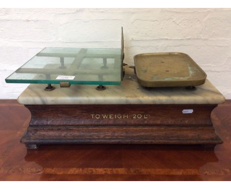 A set of Co-op Society weighing scales.