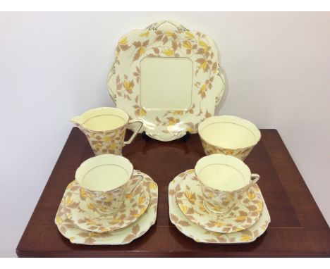 A Crafton tea set in the 'Ashley' design containing eleven cups and saucers, small side plates, two serving plates, a cream j