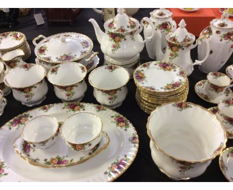 An approximately eighty four piece Royal Albert Old Country Roses tea/dinner service.