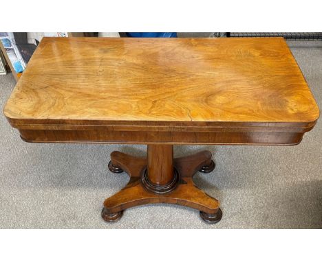 Early 19th century fold over card table in rosewood