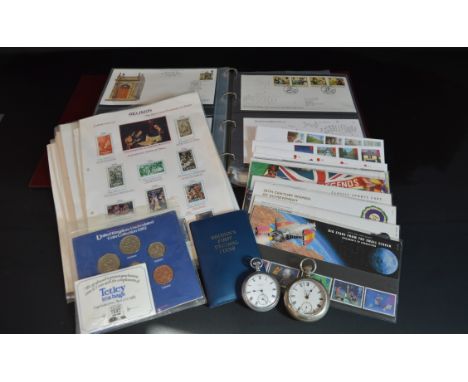 Selection of First Day Covers including Red Arrows signed, Royal Mail picture stamps (still useable), Decimal coin set &amp; 