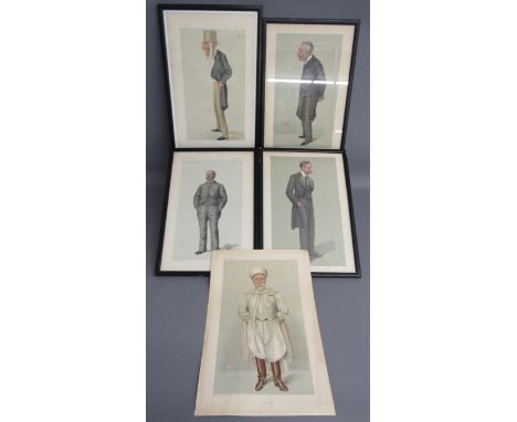 Framed prints SPY unnamed prints and 'Hook &amp; Eye' Vanity Fair, .T. 'Brighton' Vanity Fair print and one unframed SPY 'The