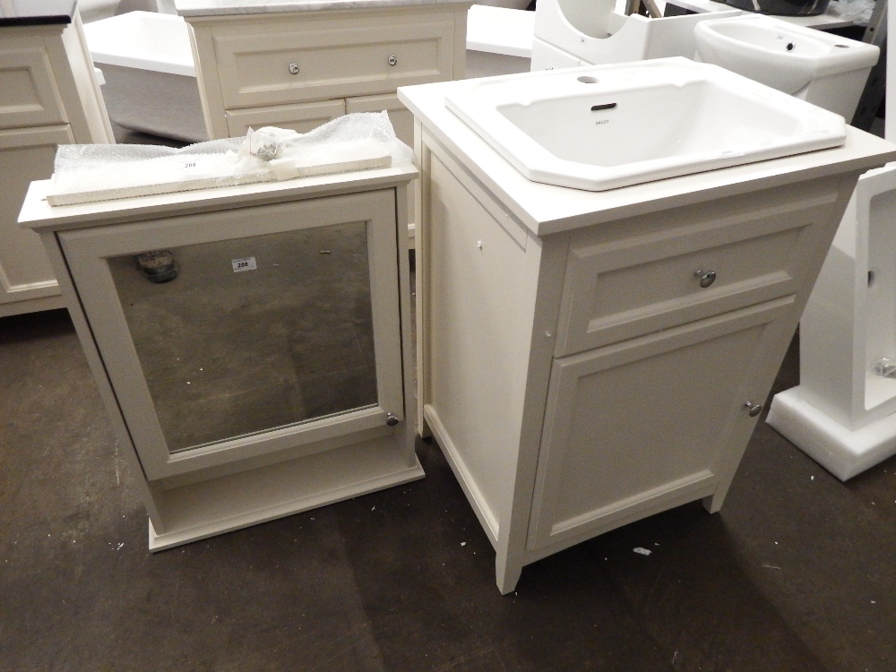 Farmhouse Style 600x510 Vanity Unit With Savoy Ceramic Basin And