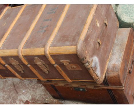 Two vintage trunks