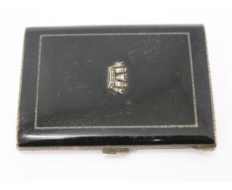 A hallmarked silver and enamel 