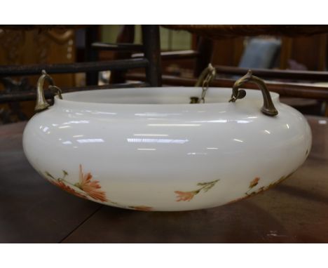 A mid 20th century glass ceiling light 