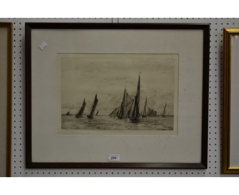 William Lionel Wyllie RA (1851-1931), by, Jenkin Swatchway, signed in pencil, titled to verso, first-state drypoint etching, 
