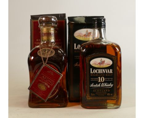 Locinvar 10 Year Old Single Highland Malt Scotch Whisky: Together with Cardhu 12 Years Single Malt, both boxed. 70cl &amp; 75