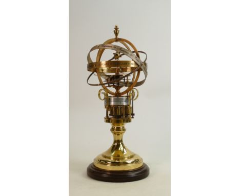 A Brass Orrery clock by St James House Co: Limited edition, circa 1984, height 44cm overall.  Not in working order. 