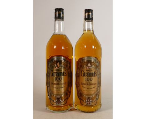 1990s two William Grants Scotch whisky bottled at 50% abv for the American market: both 1ltr at 50%. 