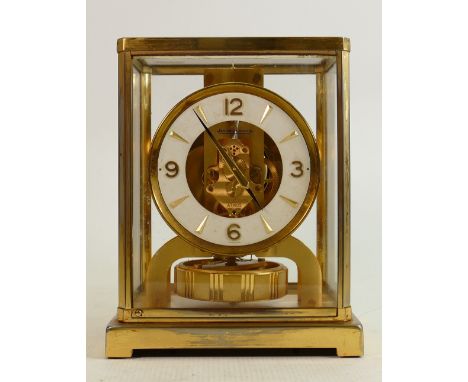 Jaeger-LeCoultre Atmos mantle clock:&nbsp;c1960-70 The open five hundred and twenty six (526-5) calibre movement with visible