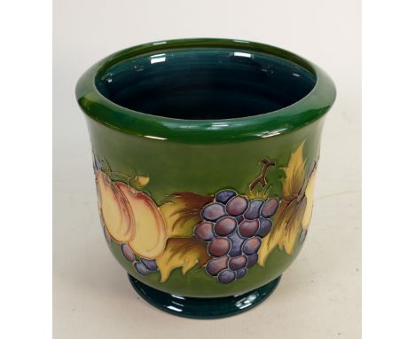 Moorcroft planter Fruit and Vine design: By Marjorie Kubanda. Limited edition No.56 of 500. 17cm high. 