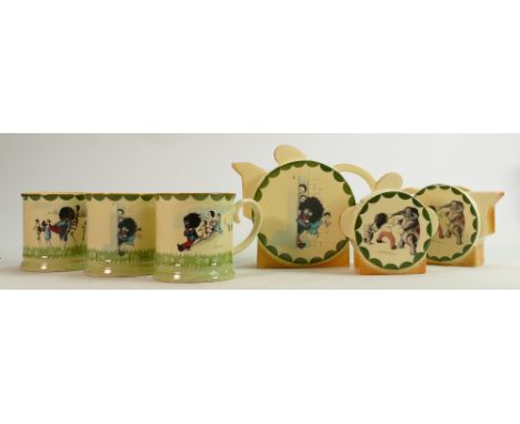 Carltonware Golly Circus Tea ware: 6 items. 