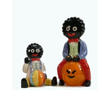 Carltonware large limited edition Golly figures to include Space Hopper &amp; Good Bye: Height 23cm, (2) 