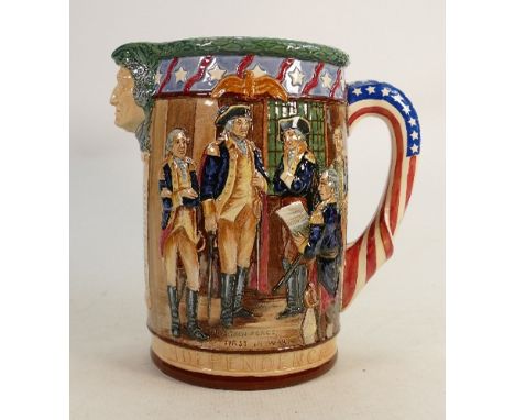 A rare Royal Doulton George Washington loving cup limited edition of 1000: With reportedly only 100 numbered. Limited edition