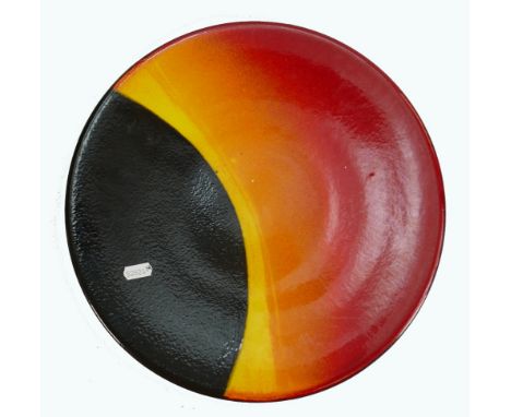 Large Poole Pottery limited edition Eclipse patterned charger: Diameter 34.5cm. 