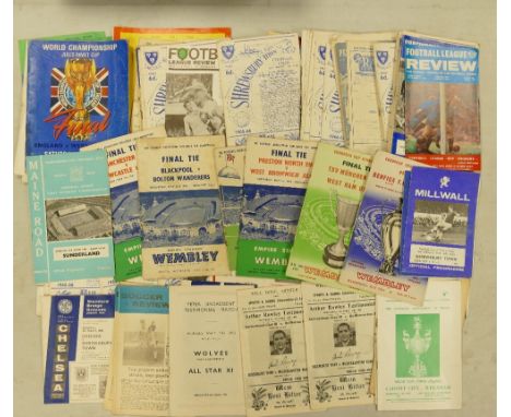 A interesting collection of vintage football programmes: From the 1950s including Fa Cup Final Ties. Shrewsbury Town, Port Va