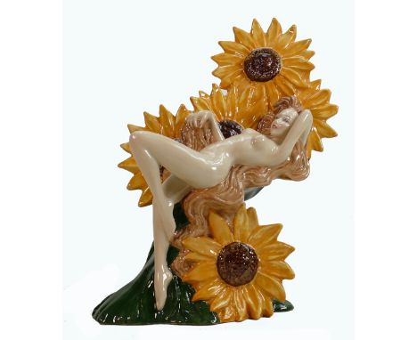 Carltonware Sunflower Girl: Limited edition,with certificate ,&nbsp; boxed.