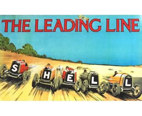 A Shell advertising print 'The Leading Line', 44cm x 72cm