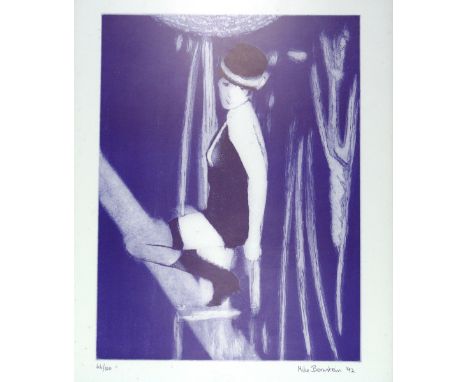 Mike Bernstein, limited edition print depicting Liza Minelli in Cabaret, facsimile signature 64/100, 40cm x 30cm 