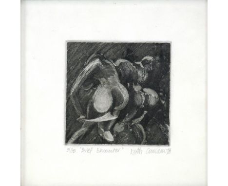Keith Cowlam, limited edition print 'Brief Encounter', pencil signed and dated '78, titled and numbered 3/15, 9cm x 10cm