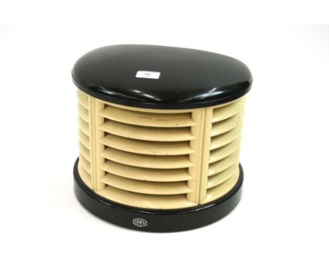 An HMV Cavendish Art Deco electric fan heater - sold as collector's item, 27cm  