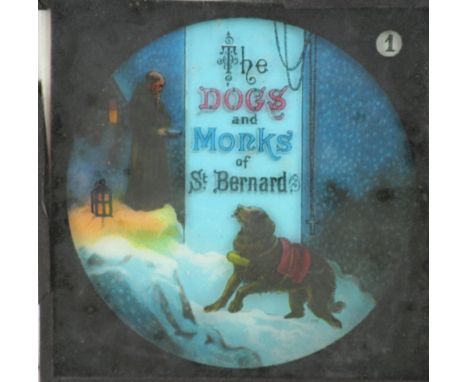 A collection of various magic lantern slides