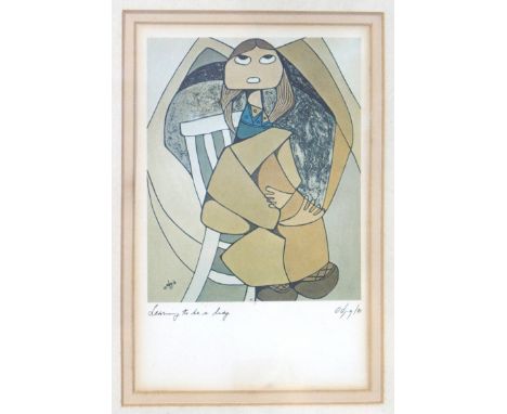 DAPHNE ODJIG Learning to be a lady and Pride, signed, print 21 x 14cm and another (3) Condition Report: Available upon reques