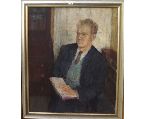 PETER MCCALLUM Portrait of Gordon McBirnie, oil on canvas, 90 x 75cm Condition Report: Available upon request