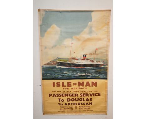 After William Campbell Nicolson, Isle of Man, offset lithograph in colours, 100cm x 64cm Condition Report: Available upon req