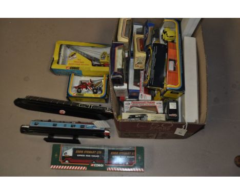 Corgi diecast toys, to include: Priestman Boom crane with grab, 1153; Berliet wrecker truck, 1144; an Eddy Stobbart Ltd. Volv