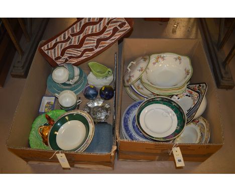Dinner and tea ware, to include: Wedgwood 'Garden Pattern' part tea service; Johnson Bros. tureens 'Pareek' pattern; 'Old Wil