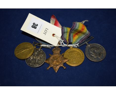 First World War medals, to include: 1914-15 Star; War Medal; a Victory Medal awarded to 2171 Private J. Whittaker, Durham L.I