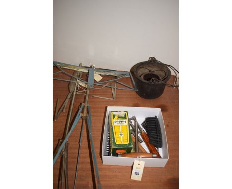Piano tuning tools; metal music stands, glue pots and other items.