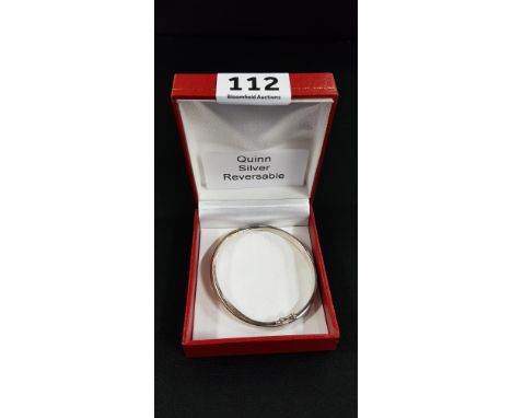 QUINN SILVER REVERSABLE BANGLE