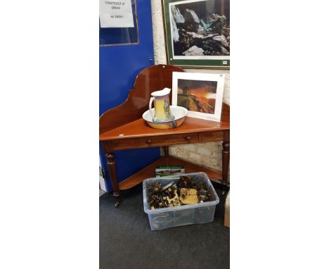 WASH STAND, JUG AND BASIN