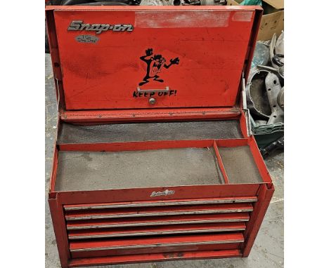 Snap-on five drawer tool chest, with drop down cover, 66 x 39 x 44cm. 