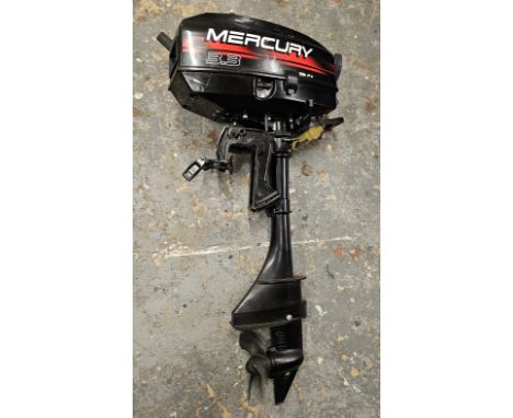 A Mercury 3.3hp two stroke engine, not run for several years 