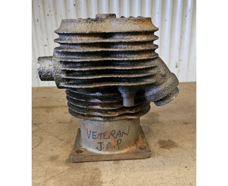 A veteran J.A.P. cylinder head with piston 